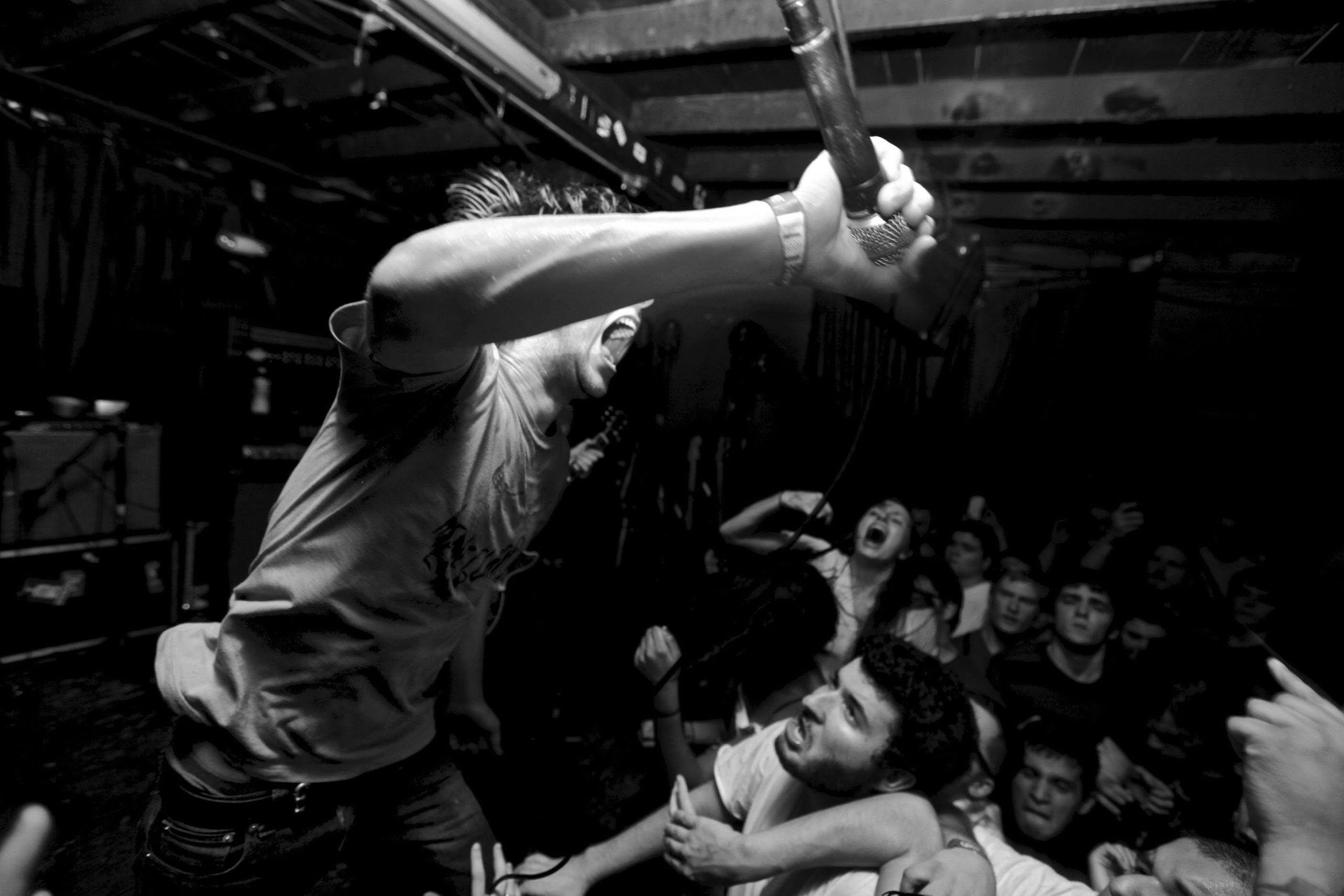 Jordan Dreyer of La Dispute performing in Grand Rapids